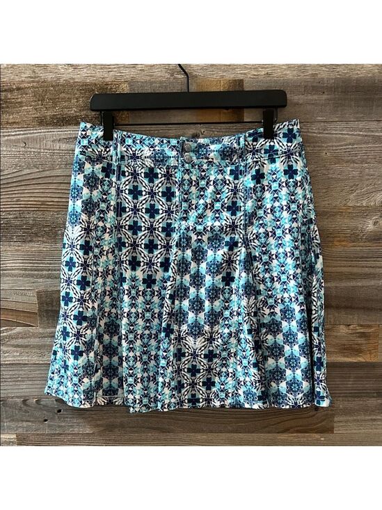 Athleta Dresses & Skirts - Athleta Blue and White and Purple Mixed Geometric Print Athletic Golf Skort  8